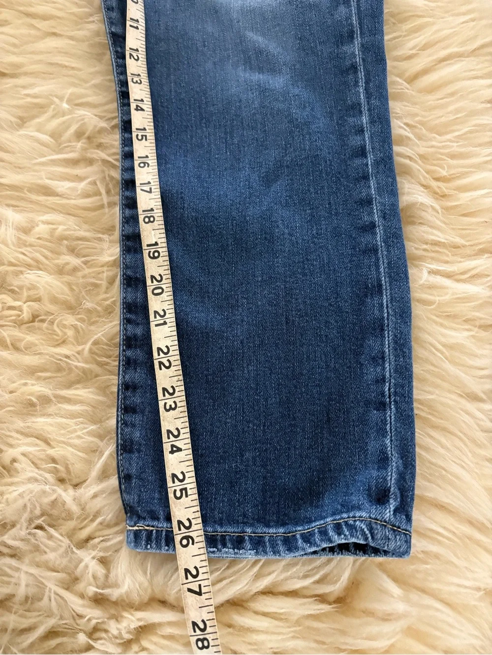 Ag Adriano Goldschmied Blue Ex Boyfriend Slouchy Slim Capris Jeans - Picture 5 of 8